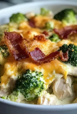 Creamy Low Carb Chicken Casserole with Broccoli and Bacon