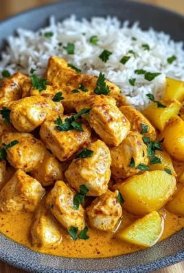 Creamy Paprika Chicken Curry Bowl with Rice & Golden Potatoes