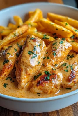 Creamy Paprika Chicken with Golden Fries
