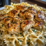 Easy Creamy Velveeta Chicken Bowtie Pasta with Garlic Mozzarella Sauce