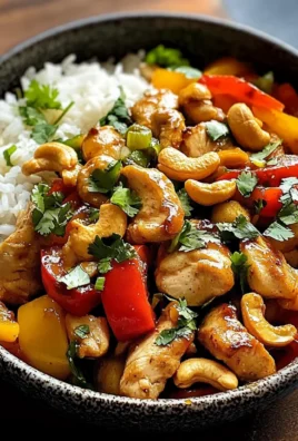 Epic Cashew Chicken Stir-Fry Bowl with Bell Peppers & Rice