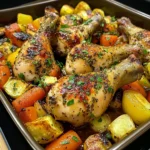 Epic Herb-Roasted Chicken Drumsticks & Veggie Bake