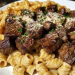 Garlic Butter Steak Bites & Smoky Chipotle Cream Cheese Pasta