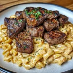 Garlic Butter Steak Bites & Spicy Cajun Alfredo Twisted Pasta