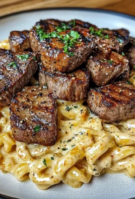 Garlic Butter Steak Bites & Spicy Cajun Alfredo Twisted Pasta