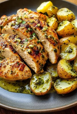Garlic Herb Chicken with Creamy Pesto Potatoes Juicy, Fragrant & Ultra Comforting