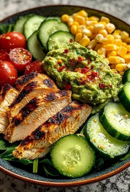 Grilled Chicken Guacamole Bowl with Fresh Veggies