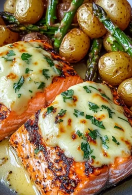 Grilled Salmon with Cheesy Asparagus & Crispy Baby Potatoes