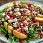 Holiday Pear, Pomegranate & Feta Salad with Balsamic Glaze