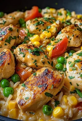 Insanely Creamy One-Pan Chicken & Veggie Rice