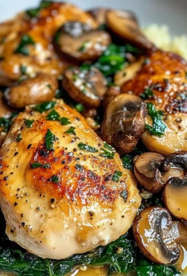 Insanely Garlic Butter Chicken with Sautéed Mushrooms & Spinach