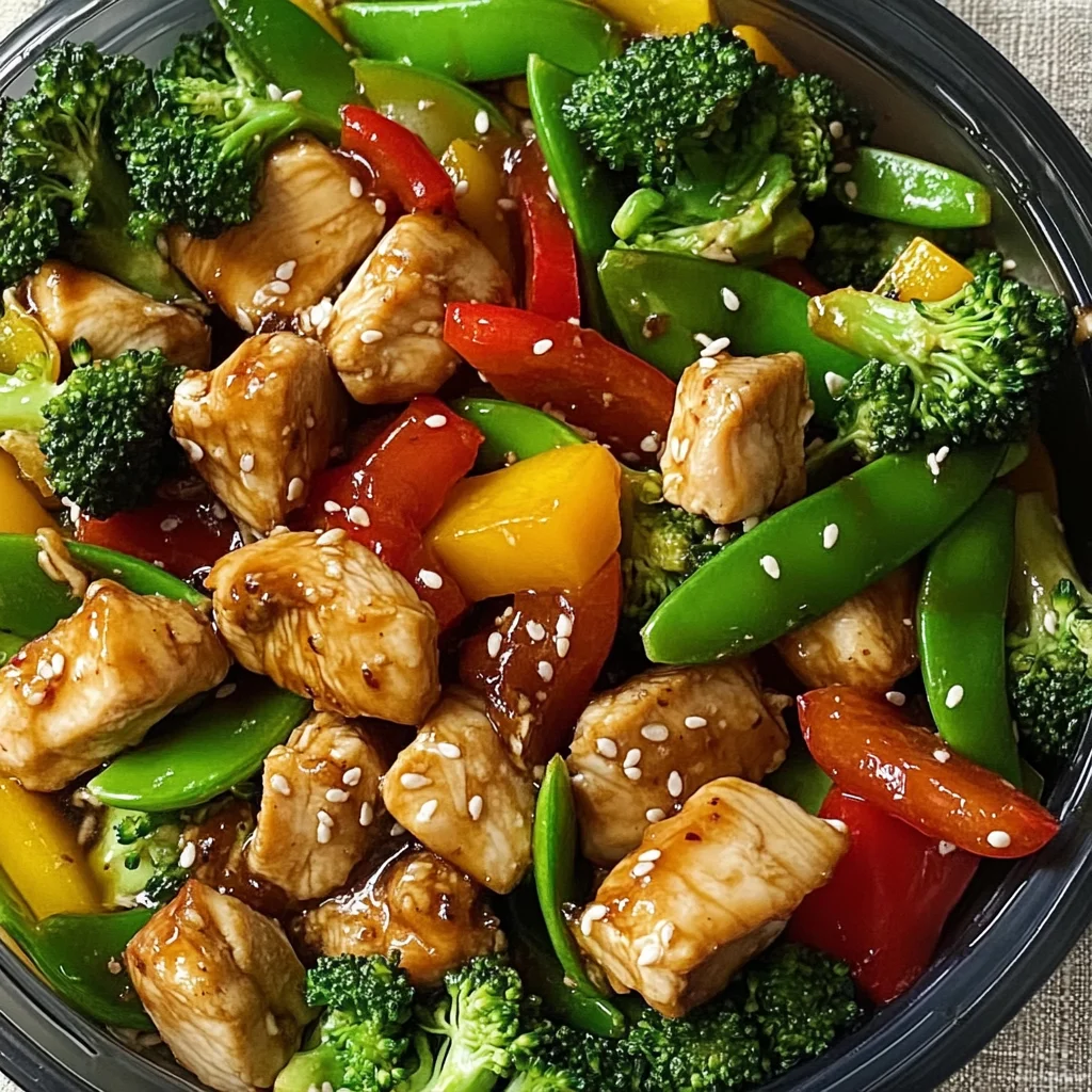Insanely Tasty Chicken Stir-Fry Meal Prep with Rainbow Veggies