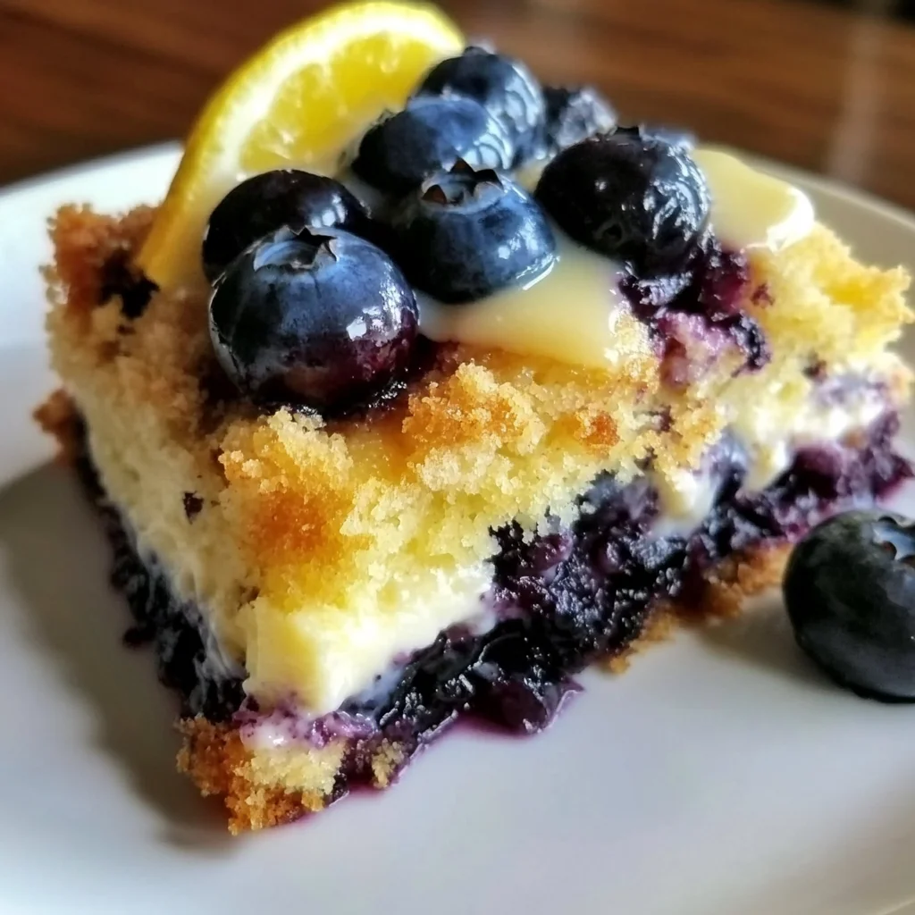 Lemon Blueberry Cheesecake Dump Cake
