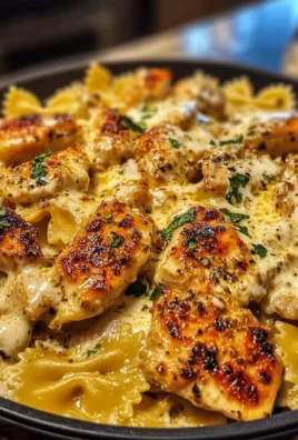 Mozzarella Garlic Butter Chicken Bowties in Cheesy Cream