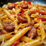 One-Pan Fiery Creamy Honey BBQ Sausage Pasta
