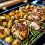 One-Pan Herb Roasted Chicken with Baby Potatoes & Green Beans