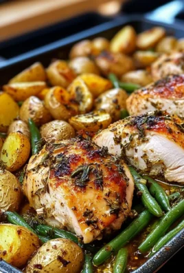 One-Pan Herb Roasted Chicken with Baby Potatoes & Green Beans