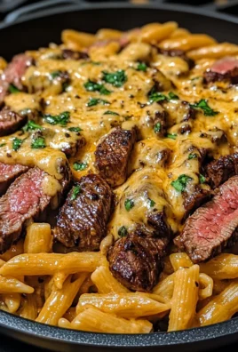 One-Pan Honey Garlic Steak & Cheddar Pasta