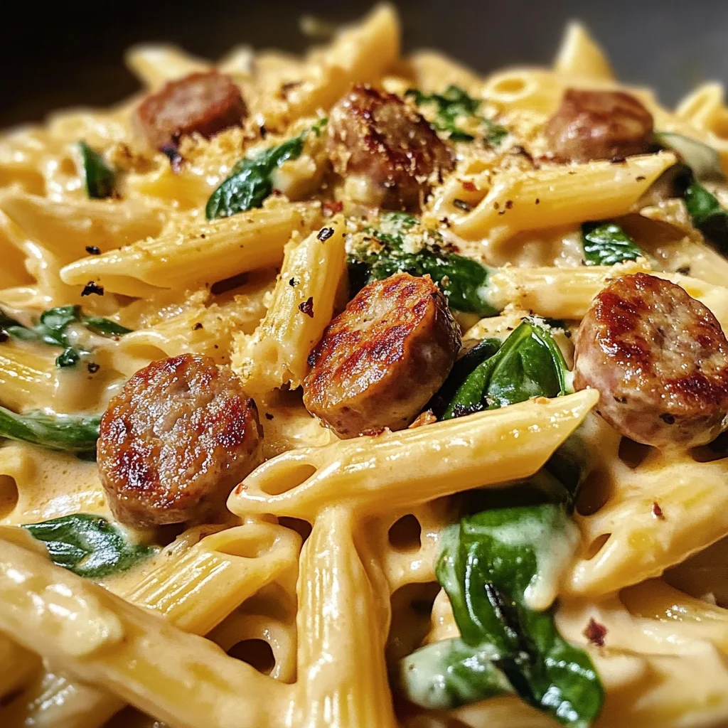 One-Pot Creamy Smoked Gouda Sausage Pasta