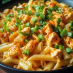 One Pan Buffalo Pepper Jack Chicken Pasta