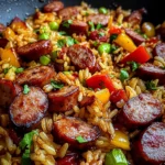 One Pan Smoky Honey BBQ Sausage Rice