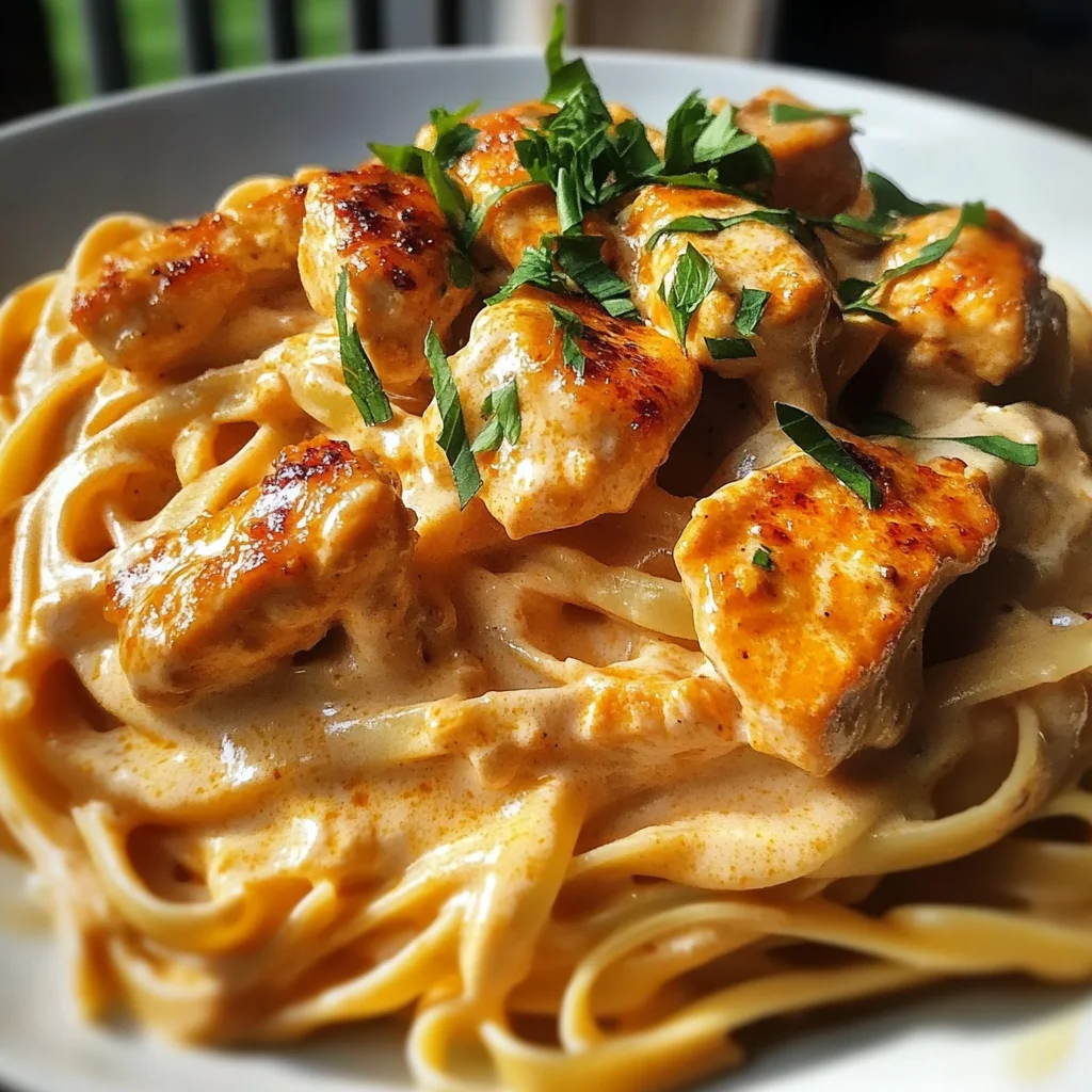 One Pot Creamy Buffalo Alfredo Chicken