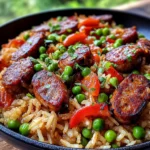 One Pot Sweet Smoky Cajun Honey Garlic Sausage And Rice