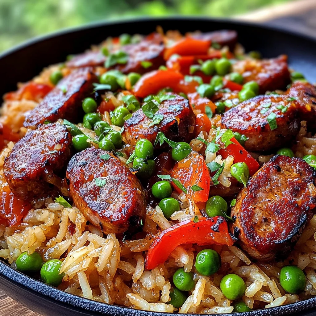 One Pot Sweet Smoky Cajun Honey Garlic Sausage And Rice