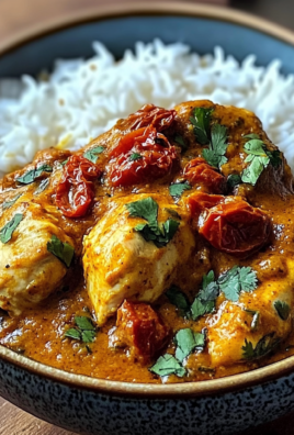 Rich Indian-Style Slow Cooker Chicken Curry with Fluffy Rice, Naan & Sundried Tomatoes
