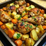 Roasted Chicken Drumsticks with Carrots and Potatoes A One-Pan Comfort Meal
