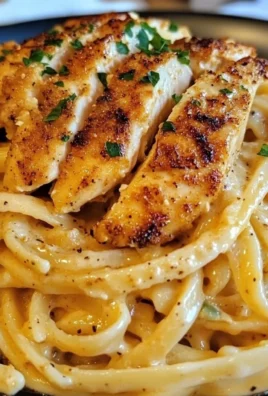 Savory Cajun Chicken over Creamy Parmesan Linguine
