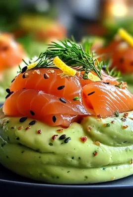 Silky Avocado Mousse Topped with Tender Smoked Salmon & Festive Herbs