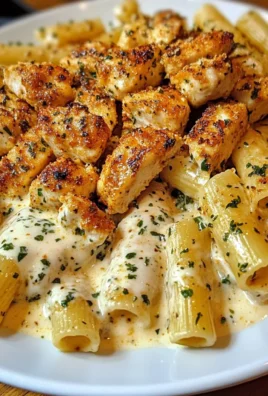 Spicy Cajun Chicken Rigatoni in Creamy Mozzarella Alfredo