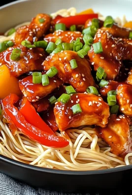Spicy Honey Sriracha Chicken with Noodles
