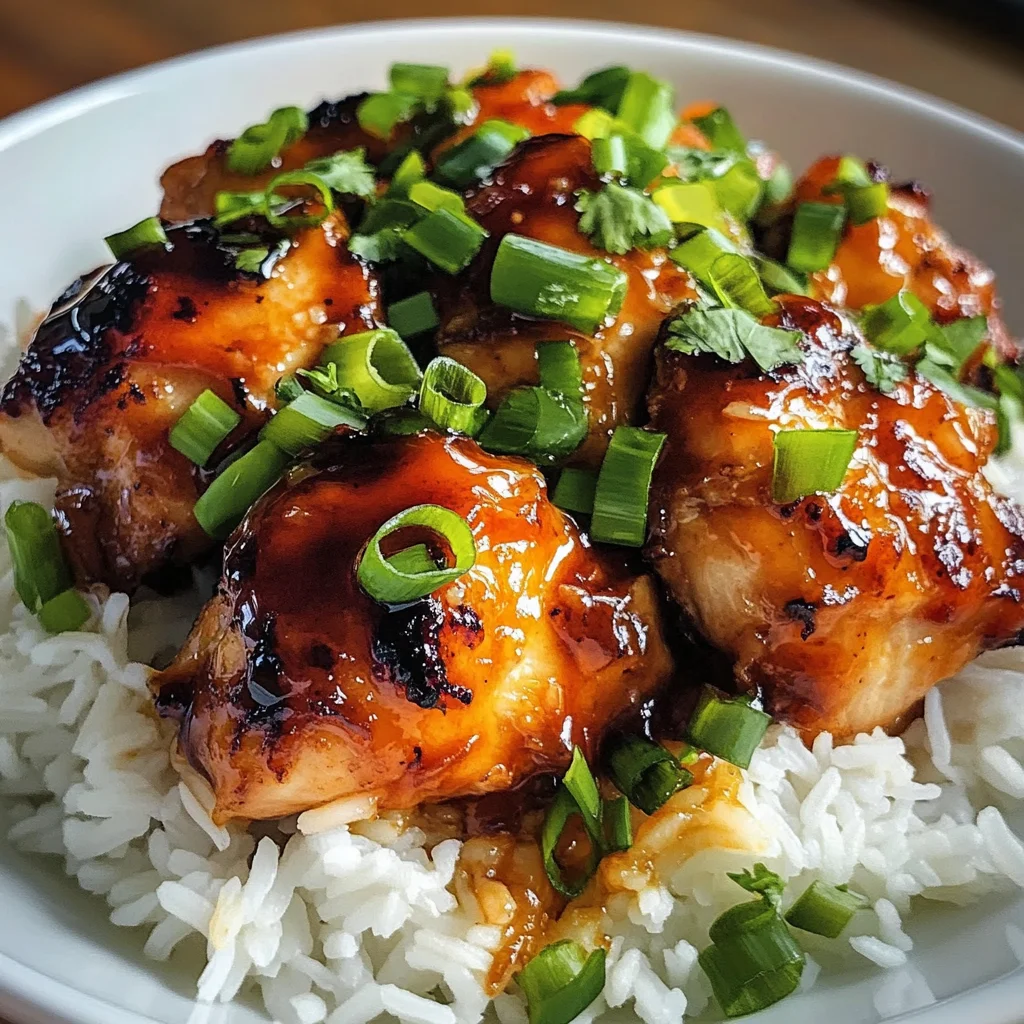 Sticky Bold Honey Buffalo Garlic Butter Chicken Rice