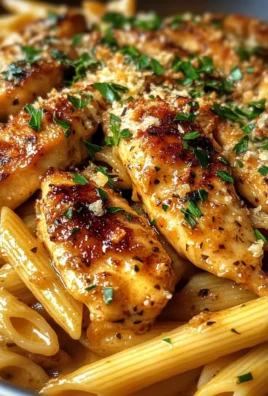 Sticky Garlic Butter Honey Parmesan Chicken Penne