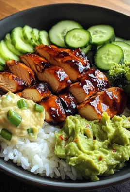 Super Fresh Teriyaki Chicken Rice Bowl with Greens & Guac