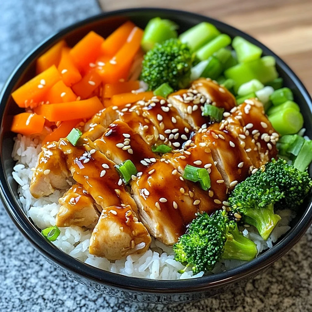 Sweet & Savory Teriyaki Chicken Veggie Bowl