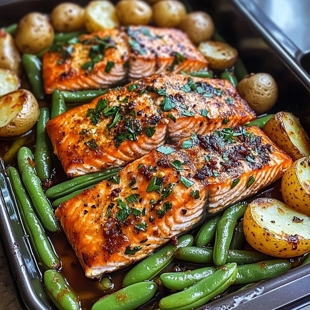 Ultimate Baked Salmon Tray with Green Beans & Baby Potatoes