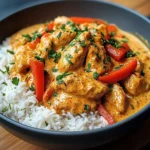 Ultimate Creamy Paprika Chicken & Pepper Rice Bowl