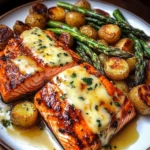 Ultimate Glazed Salmon with Cheesy Asparagus & Roasted Baby Potatoes
