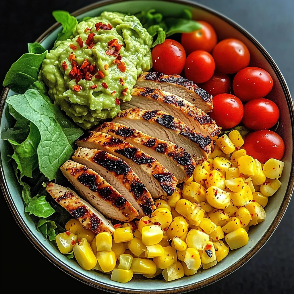 Ultimate Grilled Chicken Guacamole Power Bowl