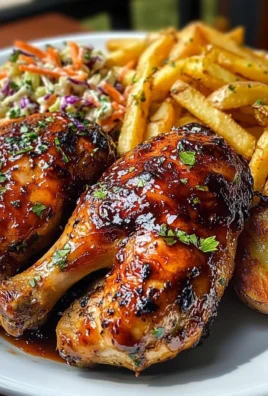Ultimate Smoky BBQ Chicken Plate with Baby Potatoes, Fries & Creamy Slaw