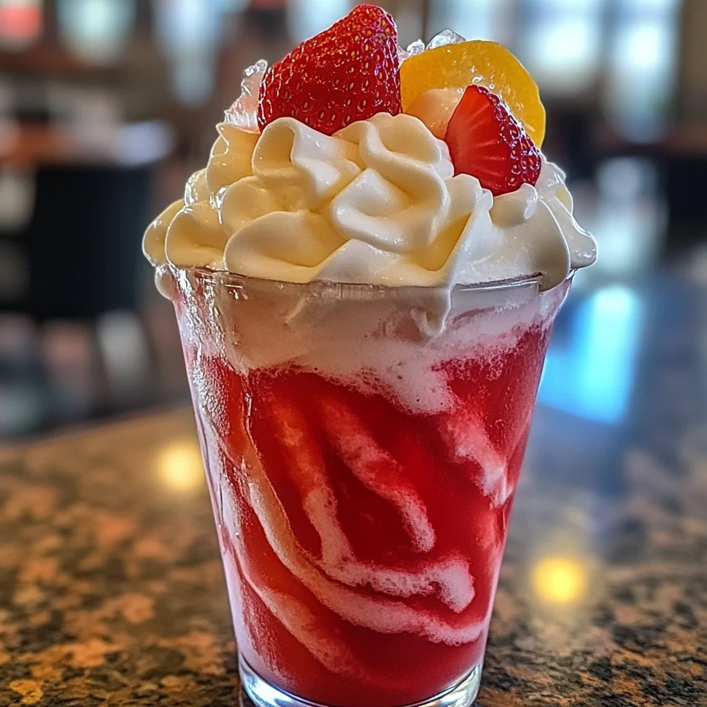 Whipped strawberry lemonade