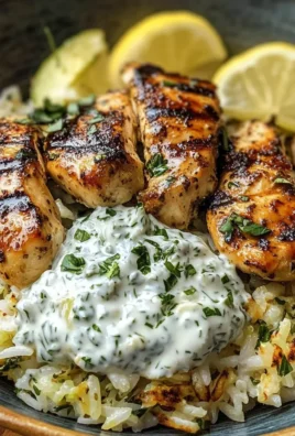Zesty Grilled Chicken with Herbed Rice & Creamy Tzatziki